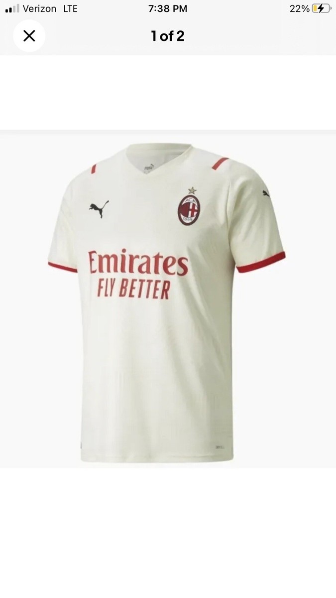 Puma AC Milan 2021/22 Soccer Futbol Jersey Afterglow Mens Sz Puma AC Milan 2021/22 Soccer Futbol Jersey Afterglow Mens Sz