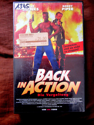 Back in Action Vergeltung  Billy Blanks Roddy Piper VPS VHS Video FSK 18 DEUTSCH