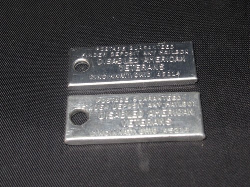 2 ILLINOIS mini License Plate 1968 1969 KEYCHAIN TAG Land of Lincoln Car Vehicle - Picture 2 of 2