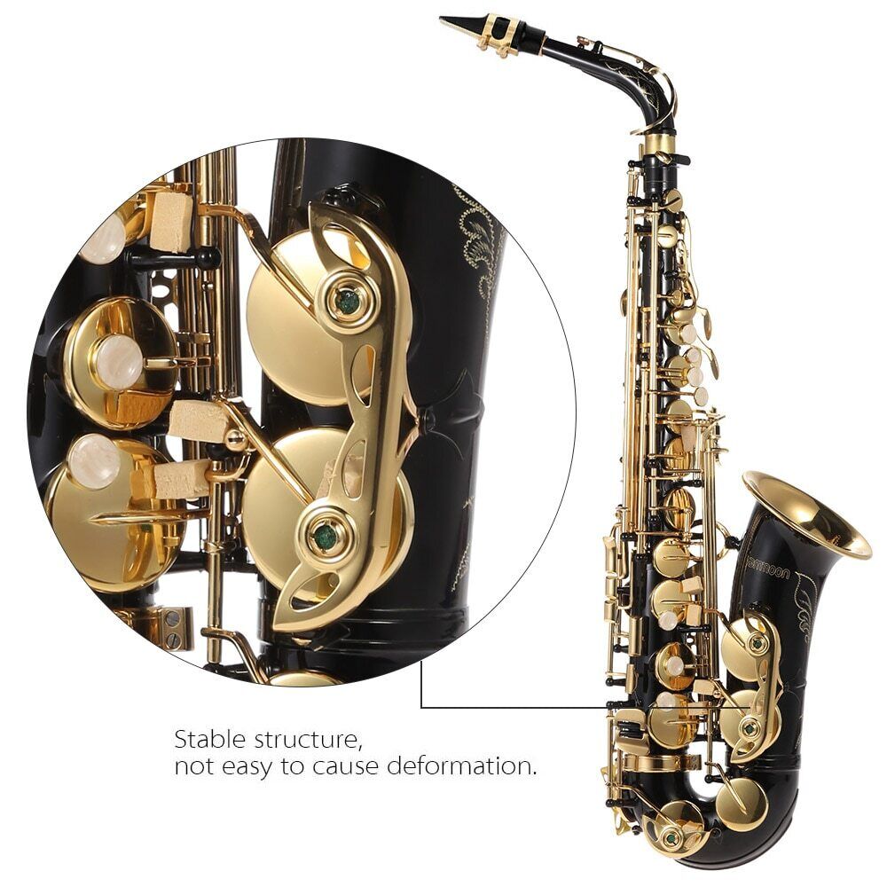 てなグッズや Eb Ammoon Alto eBay | - Black & Gold Lacquered Brass Saxophone 管楽器・吹奏楽器