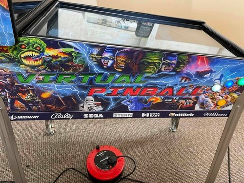 Themed 27" Deluxe Virtual Pinball Machine + Bally Legs + Shooter *ARCADELAND* - Picture 5 of 9