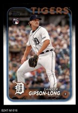 2024 Topps #616 Sawyer Gipson-Long Tigers RC 8 - NM/MT