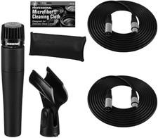 Shure Sm57-lc Cardioid Dynamic Instrument Microphone + Extra Two (2) Xlr...