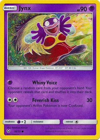 Jynx - 38/73 - Common Sun & Moon: Shining Legends Pokemon Card