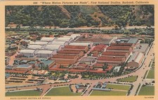 Burbank California, First National Studios, Motion Pictures, Souvenir Postcard