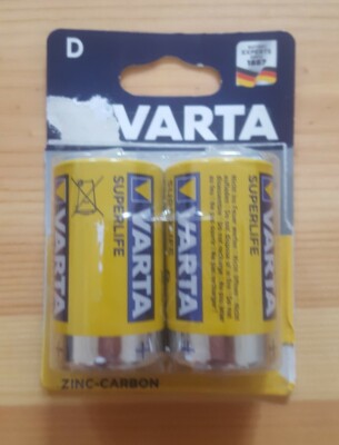 2 Stück Varta SUPERLIFE Batterien D (1,5V)