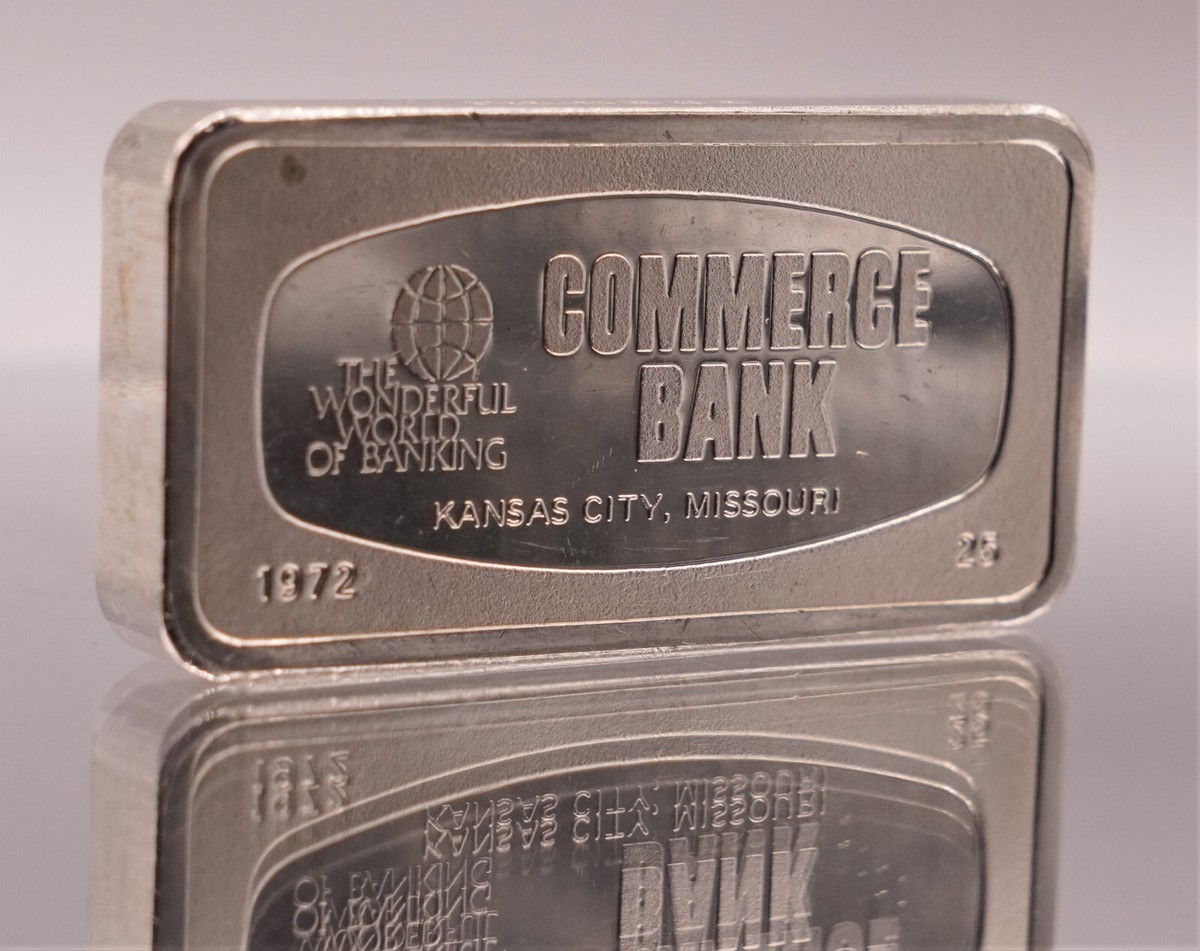 1972 Commerce Bank Kansas City Missouri Franklin Mint 2oz 925