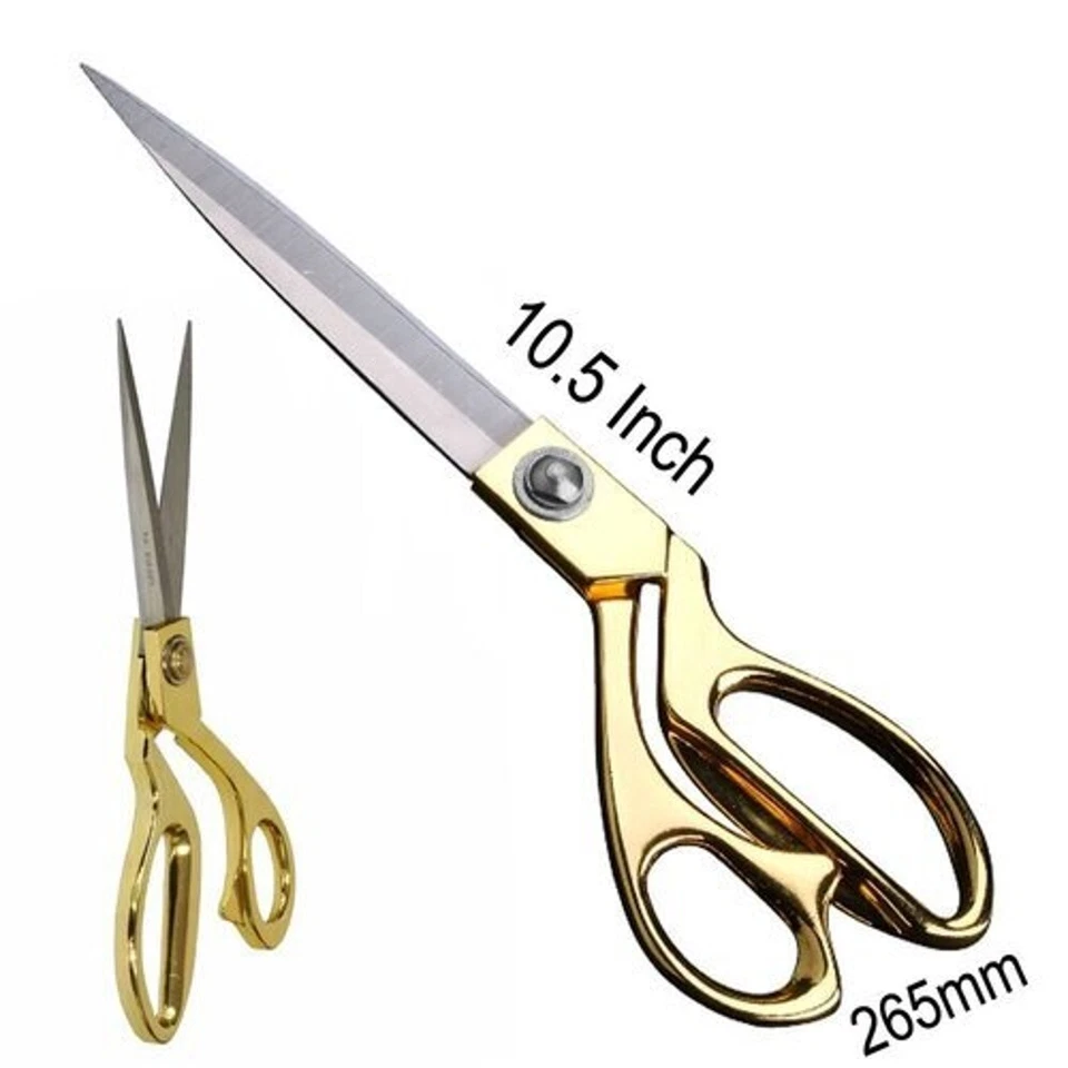 Professional Golden Steel Tailoring Scissor Combo For Cutting Heavy Cloth Fabric - Image 2 of 4