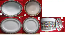 Royal Doulton Fireglow Tazón Ovalado Redondo Fruta Ovalado Plato Plato de Cena Tapa de Azúcar