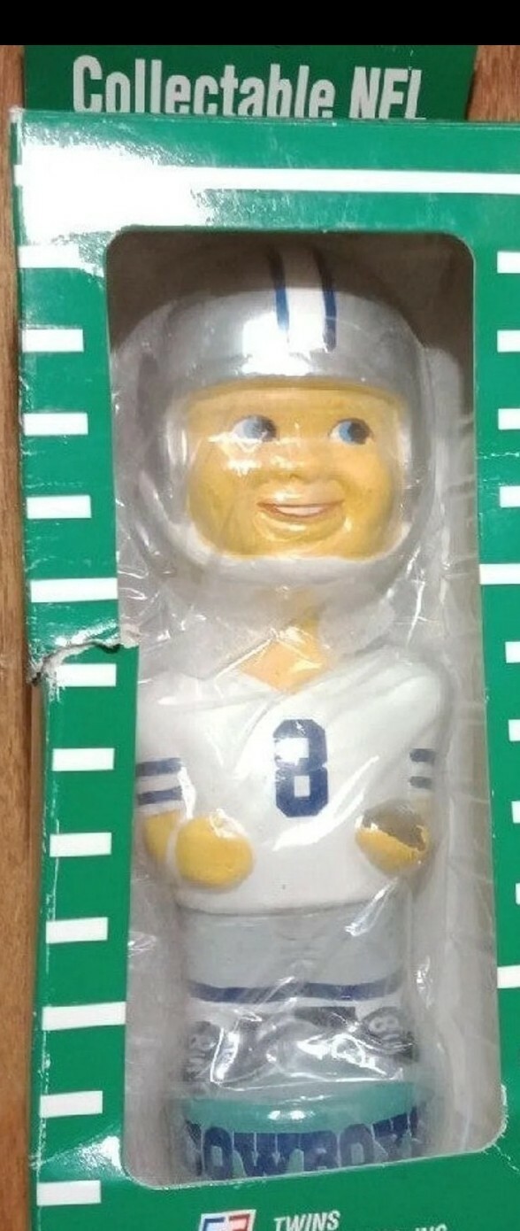 Vintage90's Team Dallas Cowboys Hall A Famer Troy Aikman Bobblehead