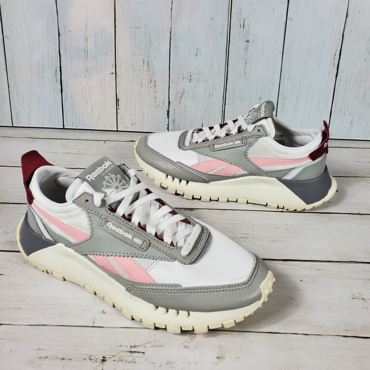 Reebok CL Classic Legacy Womens Running Shoes Gray Athletic Sneakers Size