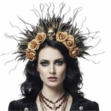 Gothic Skull Rose Crown