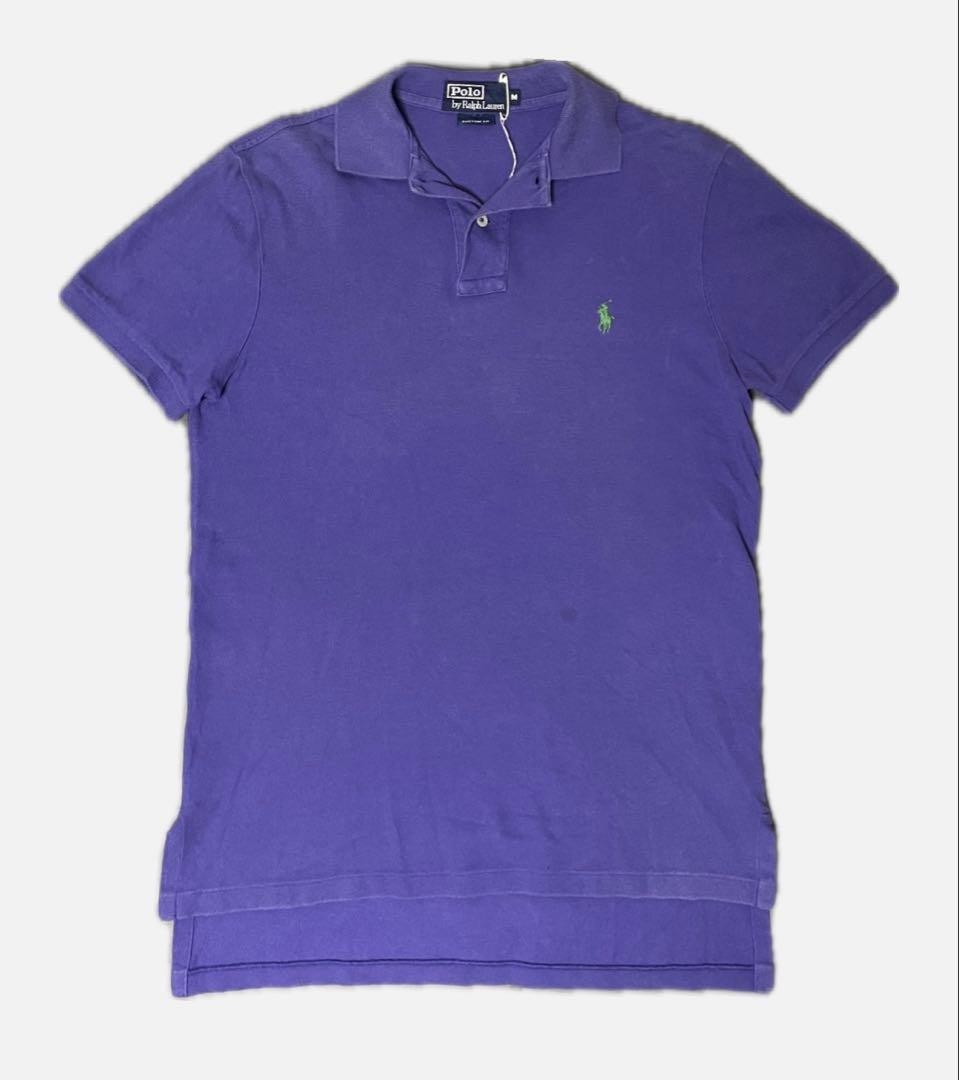 Polo Ralph Lauren Pony ricamata M cotone grigio colletto usata