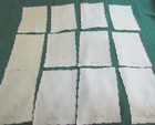 VTG BEIGE LINEN APPENZELL LACE ROOSTER COCKTAIL NAPKINS SET OF 12. — photo 6