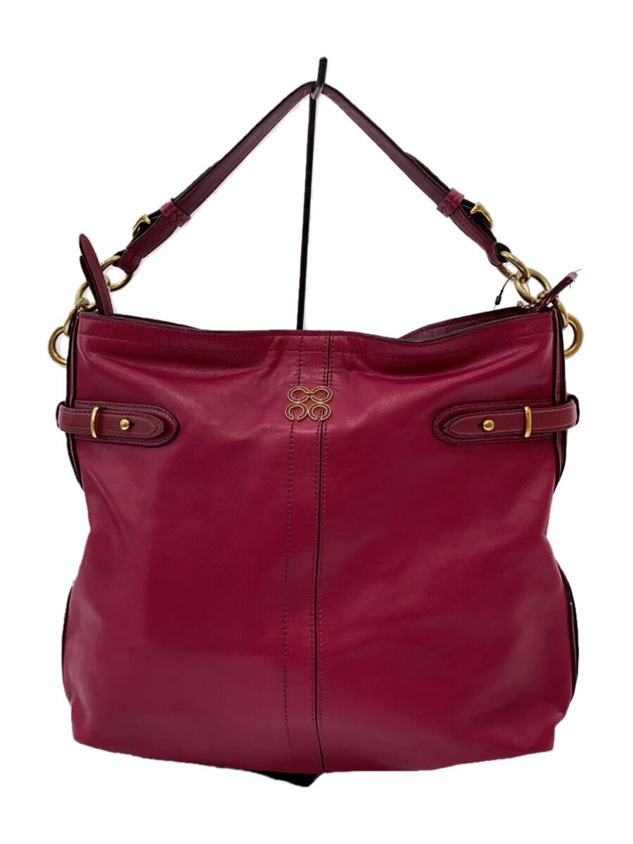 COACH Leather Tote Bag in Solid Pink Style j1076-16413