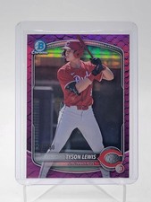 TYSON LEWIS 2025 BOWMAN CHROME DRAFT FUCHISA REPTILIAN REFRACTOR /199 Q5670