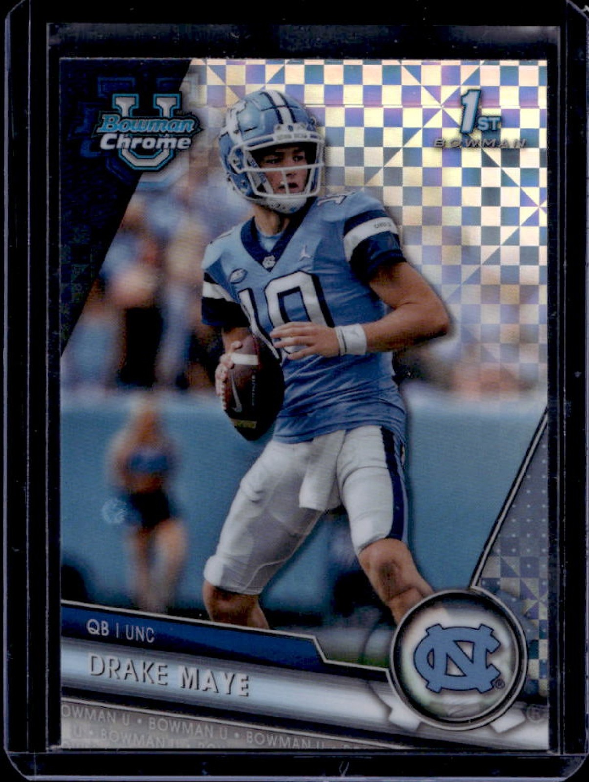 2023 Bowman U Chrome Drake Maye X Fractor #200 Tar Heels