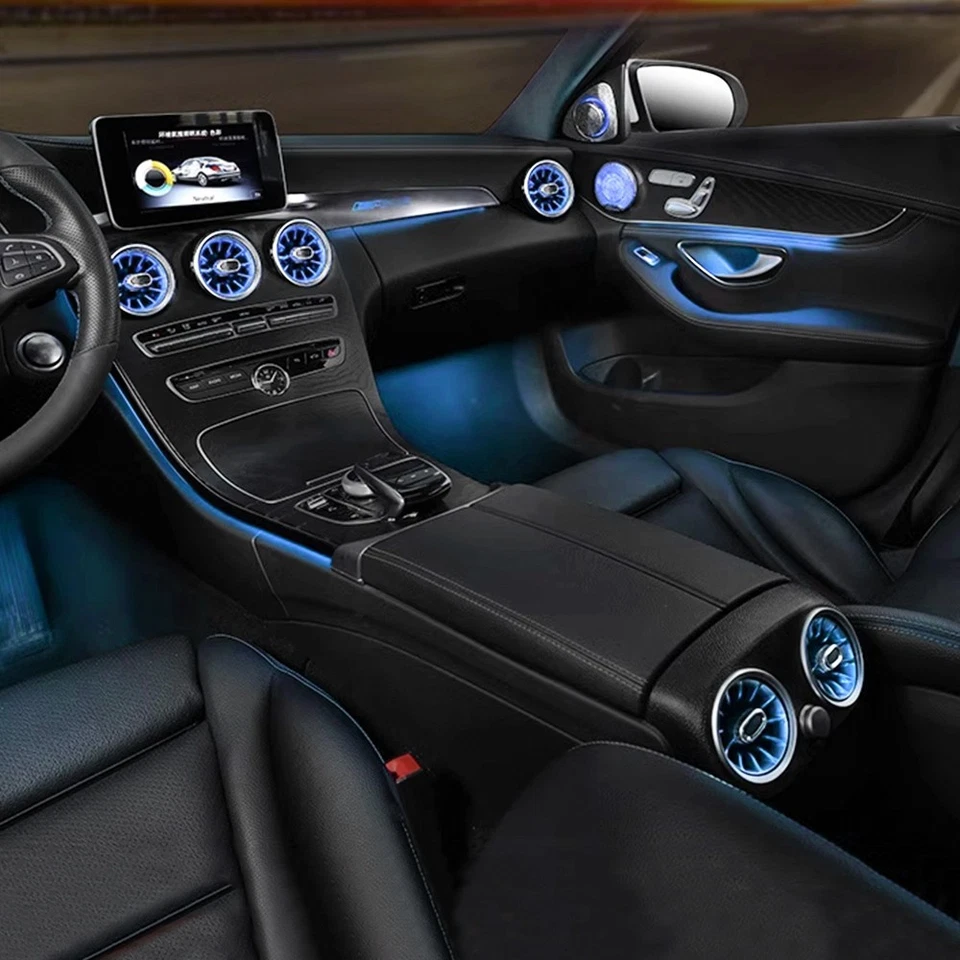 For Mercedes Benz C Class W205 GLC C300 Air Vent LED Ambient Light 2015-2018 C63 - Image 4 of 4