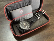 LUMINOX LUM107 Nylon Strap Analog Quartz Watch 200m Black Mens Edition