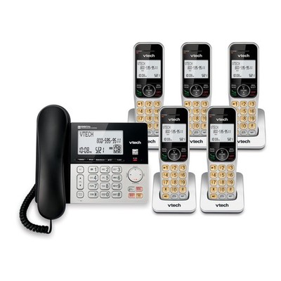 Cordless Phone System DECT 6.0 5 Handset Answering Machine VTech VG208-5