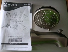 Moen Bathtub Shower Faucet Shower Head Set Nickel Brush INS2150D 2015