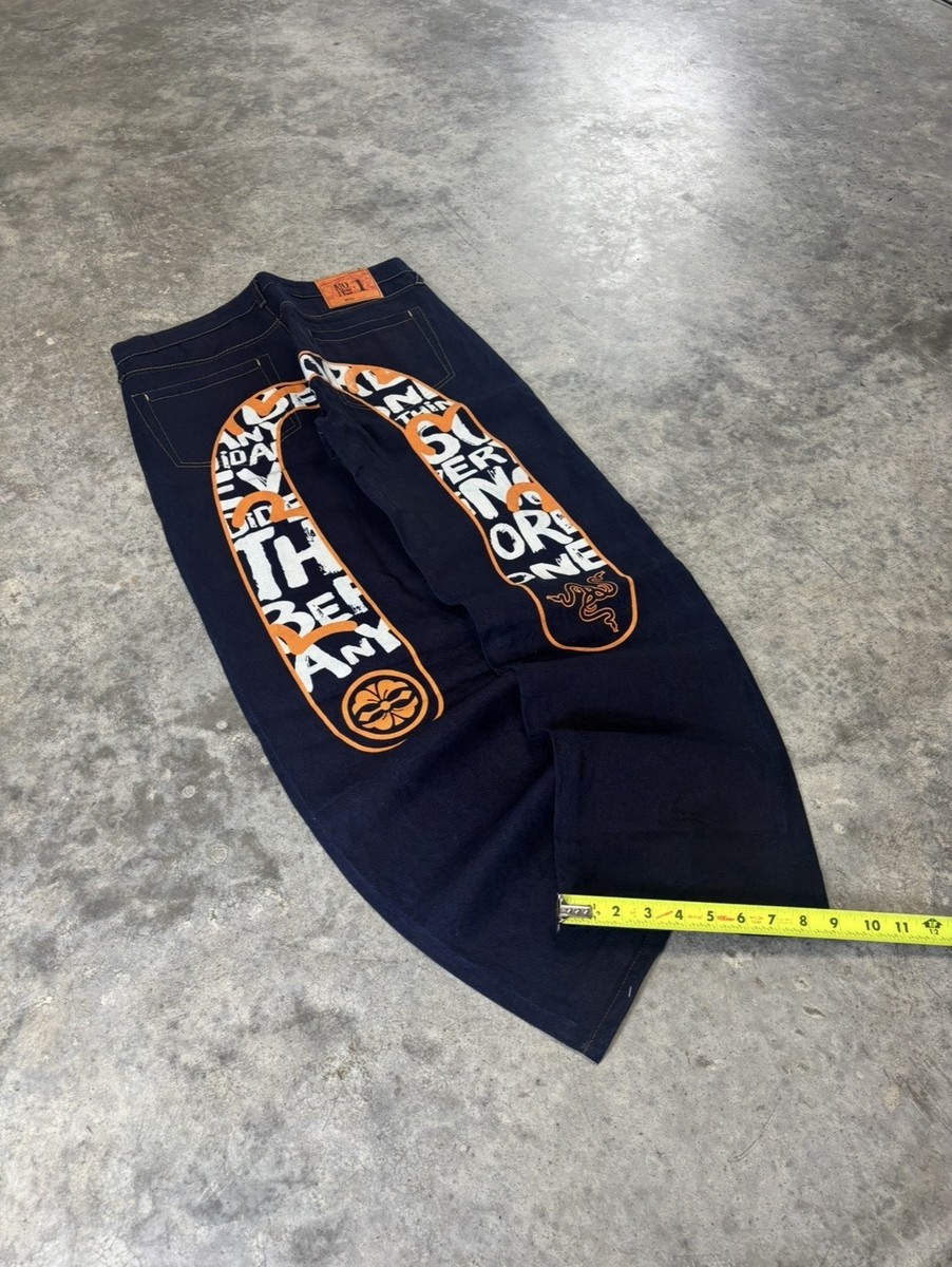 Evisu Y2K Wide Leg Baggy 2000s Alternative Jeans | eBay