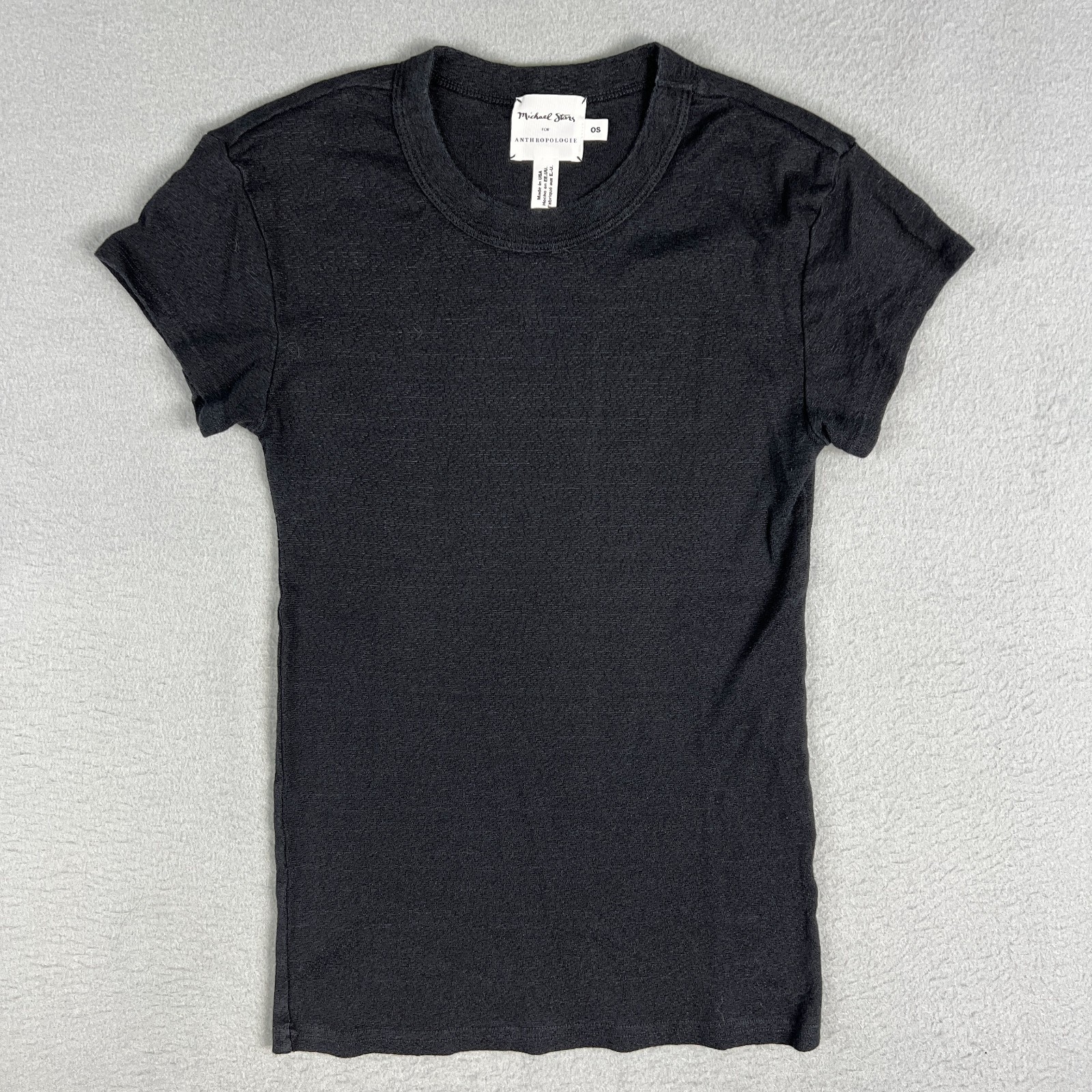 Michael Stars for Anthropologie T Shirt Womans OS One Size Stretch Black USA