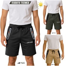 BERMUDA TESSUTO TECNICO CHICAGO BASKET PANTALONCINO CALIBRATO SLIM-FIT SPORT