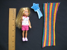 Mattel Barbie Little Sister CHELSEA 6" Doll, Shorts, Top, Sneakers, Brush Towel