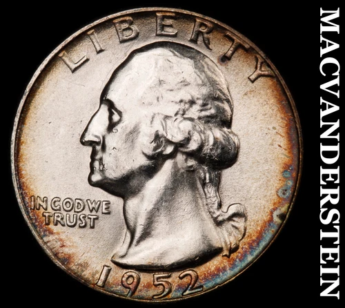 1952 Silver Washington Quarter - Choice Gem Brilliant Unc  Lustrous  #i6456
