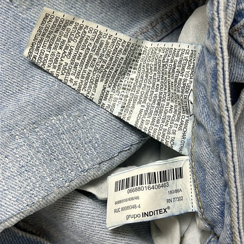 NWT ZARA WOMEN'S TRF MID-RISE RIPPED BAGGY JEANS SIZE 14 - Picture 12 of 12