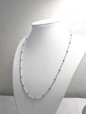 Alte blaue Vintage Silber Perlen Halskette perfekt für kleine Mädchen.