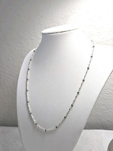 Old Blue Vintage Silver Beaded Neacklace Perfect For Little Girls.