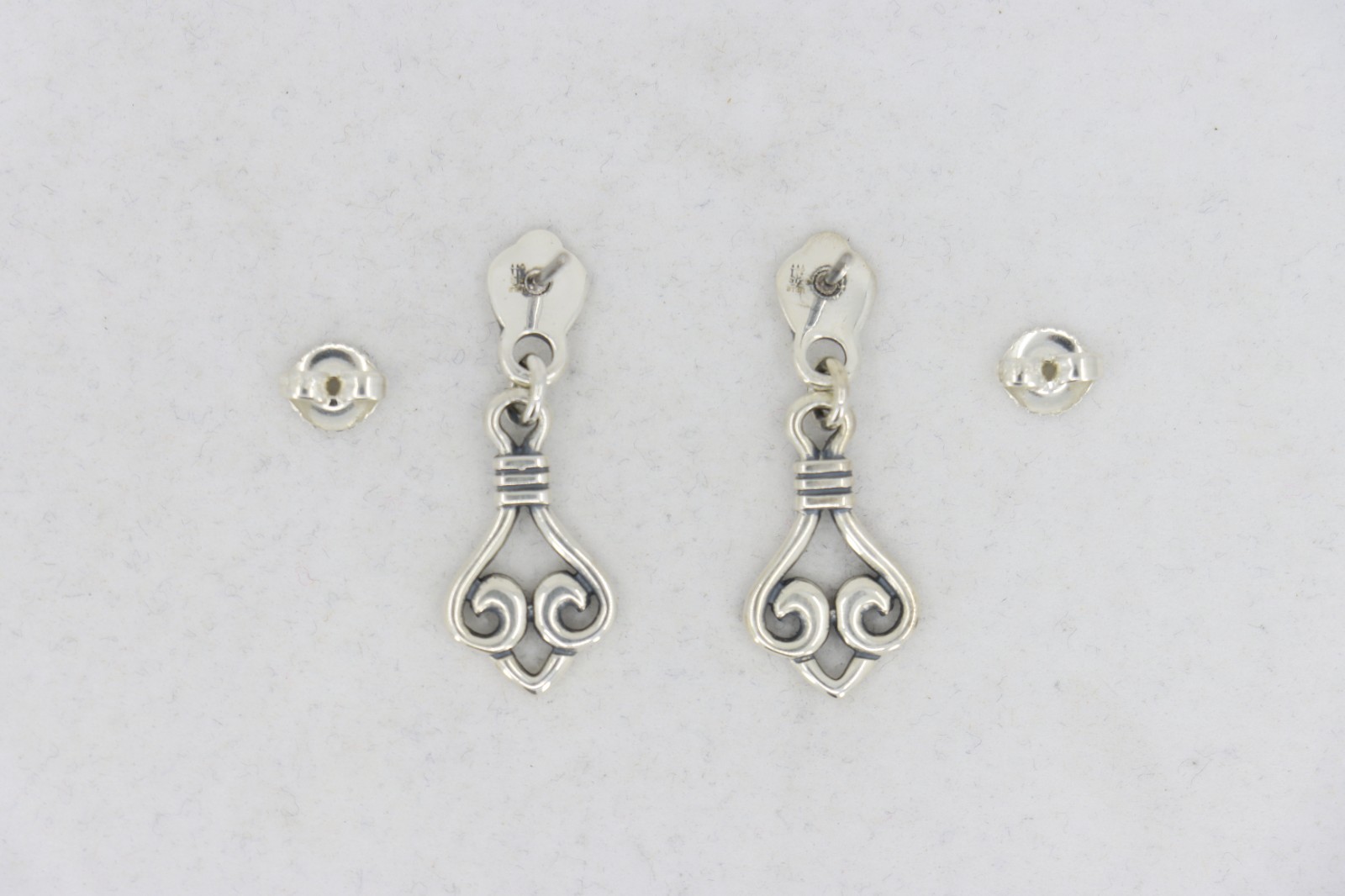 Sterling Silver James Avery Dangle Scroll Earring… - image 9