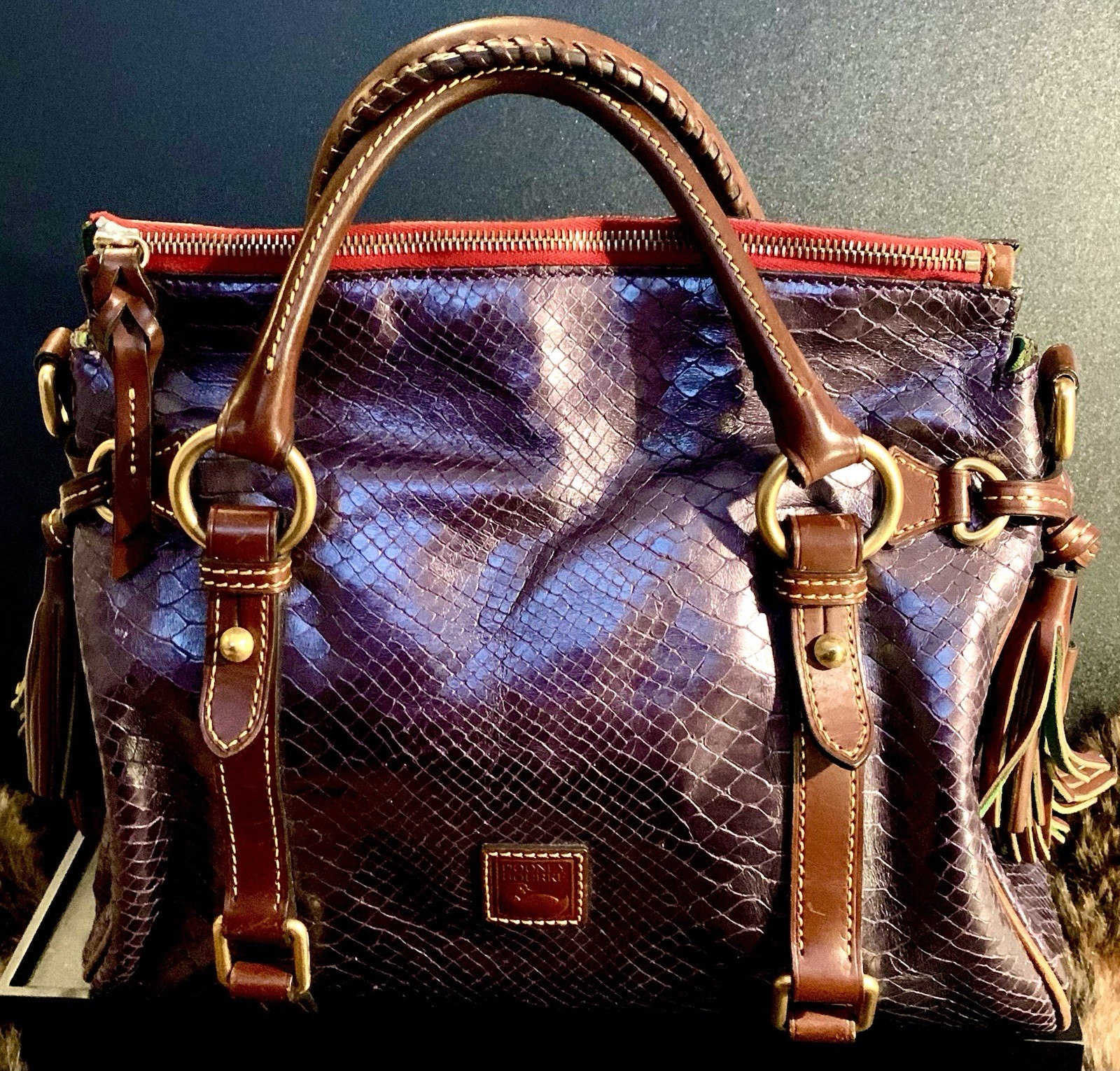 This is a Dooney & Bourke Python Florentine satch… - image 24