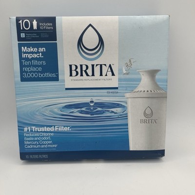 Brita - Standard Replacement Water Filter - 987554 - 10 Pack - New Open Box
