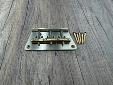 Brass Hardtail Hard Tail Fixed Guitar Bridge For 2-1/8'' String Spacing Chrome