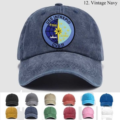 Customized Embroidered Hat Uss Intrepid Cvs-11 Ship, Trucker Hat, Gift Idea