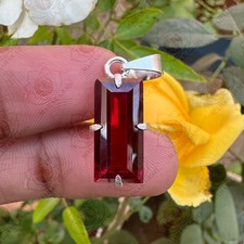 Certified 17.55 CT Natural Red Ruby Pendant 925 Silver – Elegant & Handcrafted