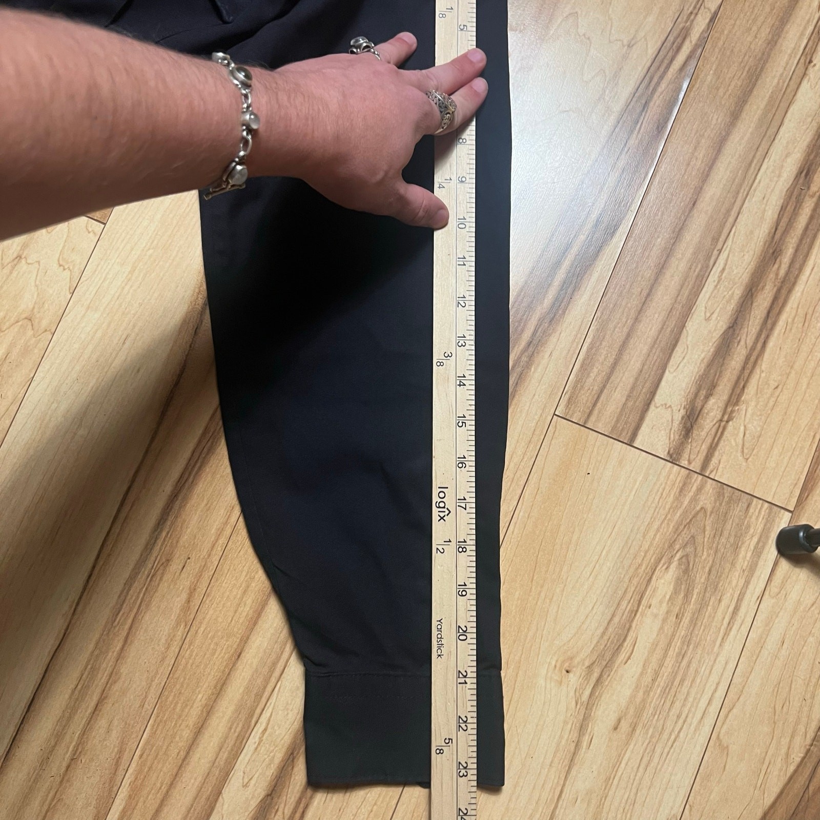 VINTAGE 70s Fire Department Button Up Size 34 Mens Patched Black Uniform