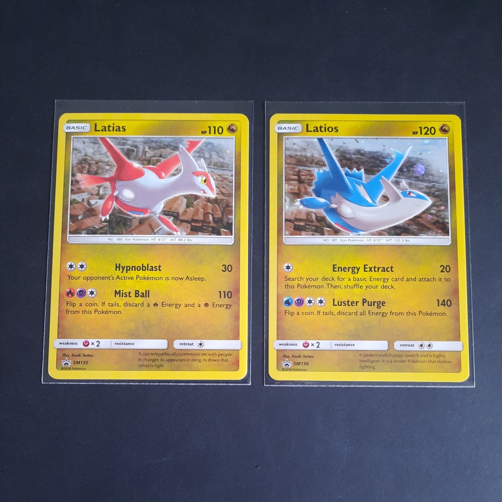 Latios + Latios - SM135 + SM136 - Cosmos Holo Promo - Sun & Moon - Pokemon Card