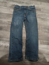 WRANGLER Boys Straight Leg Regular Fit Jeans Size 5 Regular Blue Dark Wash
