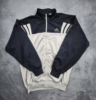 ADIDAS Vintage Jacke S | M Trackjacket 90s 80s Y2K Retro Black Windbreaker Nylon