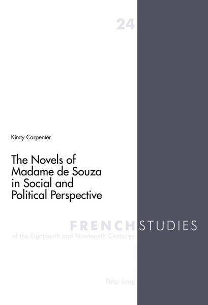 The Novels Of Madame De Souza In Social And Political Perspective Carpenter Buch-image