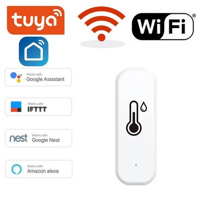 Tuya Smart Life APP WiFi Temperature & Humidity Sensor Detector Work with Alexa