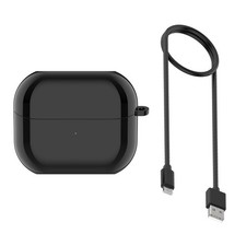 Earphones Charging Box Black w/ Cable For Samsung Galaxy Buds3 Pro SM-R630