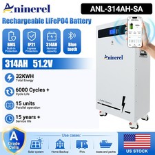 16.07kWh 48V 314AH LiFePO4 Battery Vertical Standing Solar Backup A-Grade Cell