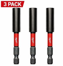3-PACK NEW MILWAUKEE Bit Holder: Bit Holder, Impact, 1/4 plus Magnetic