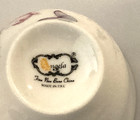 Ten (10) ANGELA Handless Tea Cups Pink Roses Bone China Gold Rims Fitted Box — photo 3