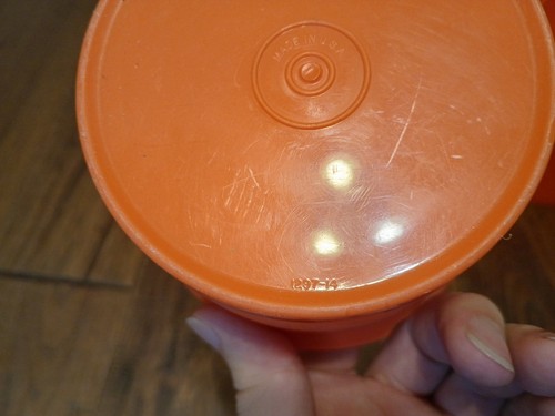 Vintage Ernte Orange Tupperware Kanister Set 1297 816 809 807 805 OHNE DECKEL - Bild 6 von 21